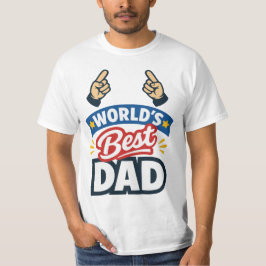 Camiseta El mejor papá del mundo señalando con los dedos
