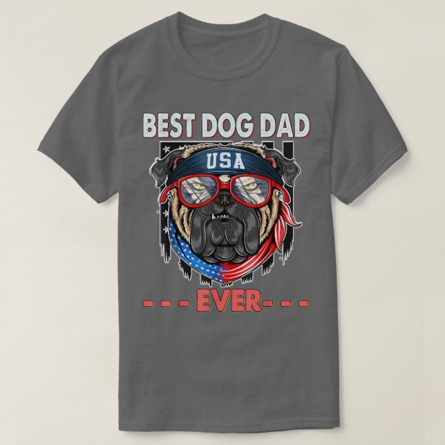 Camiseta El mejor papá del perro es un perro gracioso papi  (Diseño del anverso)