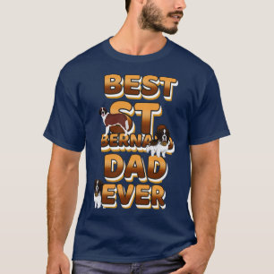 Camiseta El mejor papá del perro jamás es bernard