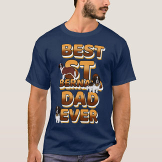 Camiseta El mejor papá del perro jamás es bernard