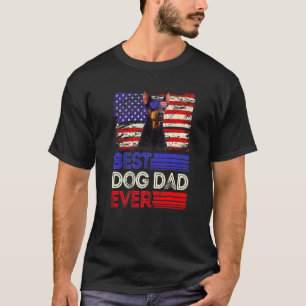 Camiseta El Mejor Papá Doberman Americano Bandera Patriota