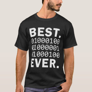 Camiseta El Mejor Papá En Código Binario Divertido Papá C P
