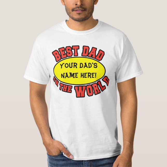 Camiseta El mejor papá en el día de padre del personalizar (Anverso)
