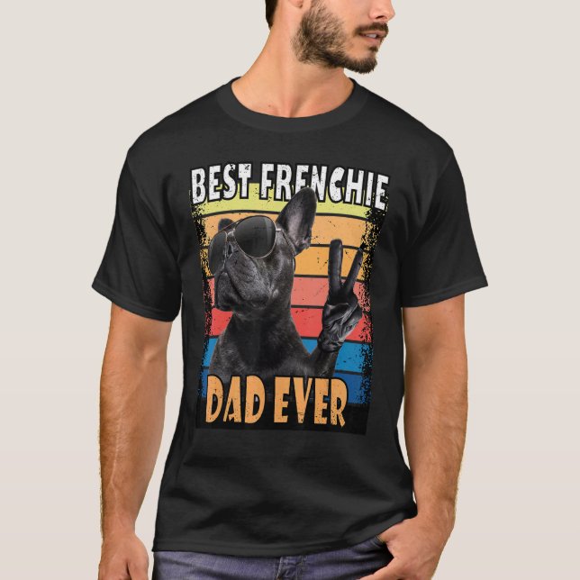 Camiseta El mejor papá francés del Bulldog francés (Anverso)