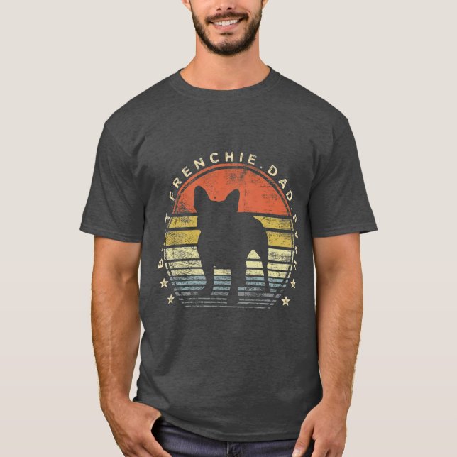 Camiseta El mejor papá francés jamás papi perro Bulldog fra (Anverso)