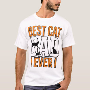 Camiseta El Mejor Papá Gato De Todos Los Tiempos Diseño De