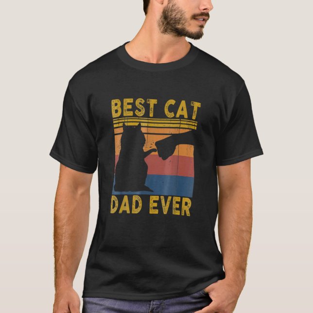 Camiseta El Mejor Papá Gato Nunca Ee El Día Del Padre De Pa (Anverso)