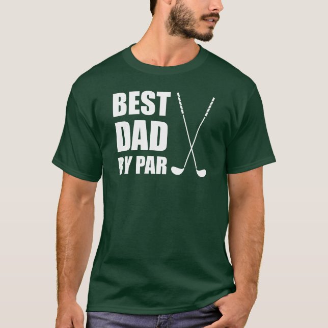 Camiseta El mejor papá Golfing del par (Anverso)