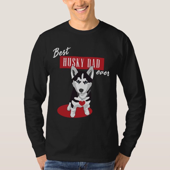 Camiseta ¡El mejor papá Husky! (Anverso)