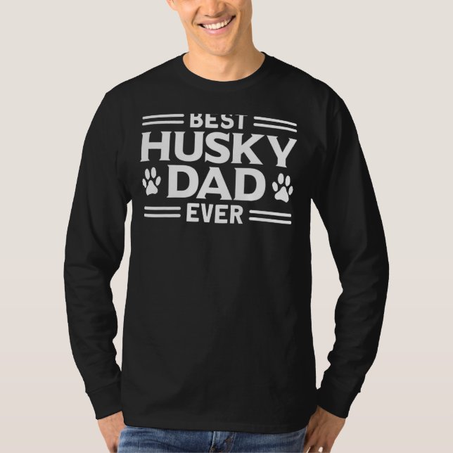 Camiseta El mejor papá Husky es el dueño del perro (Anverso)