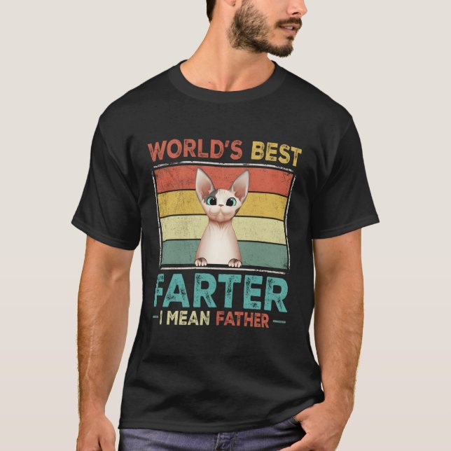 Camiseta El mejor papá jamás gatito gatito, padre, papá (Anverso)