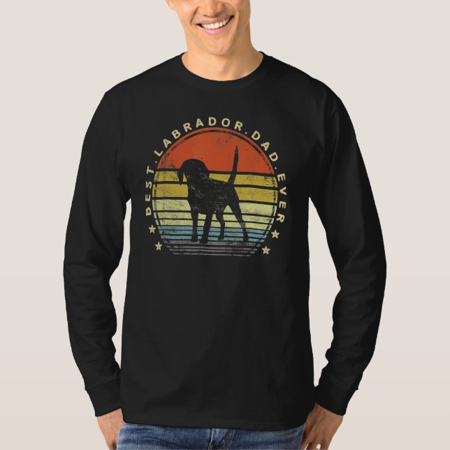 Camiseta El mejor papa labrador nunca papi dueño de perro (Anverso)