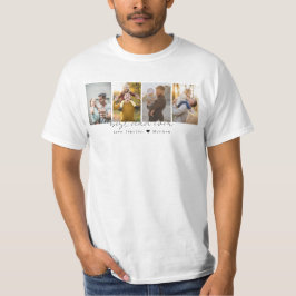 Camiseta El mejor papá moderno de 4 fotos Personalizado col