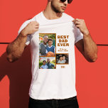 Camiseta El mejor papá moderno de los 3 Collages de fotos D<br><div class="desc">El mejor papá moderno de los 3 Collages de fotos de la camiseta del Día del Padre. Esta camiseta tiene 3 fotos,  tipografía moderna y de moda,  nombres y año. Añade tus nombres,  3 fotos y el año.</div>