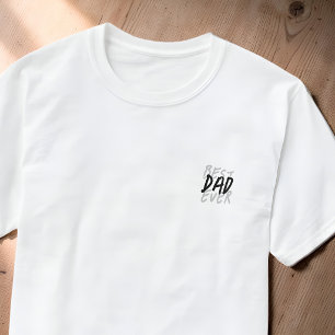 Camiseta El mejor papá moderno negro y gris Grunge