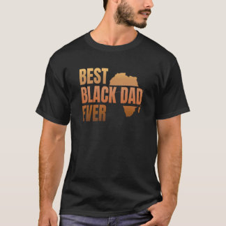 Camiseta El mejor papá negro de todos los tiempos Mes de la