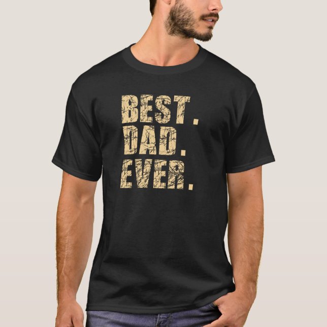 Camiseta El mejor papá nunca (beige) (Anverso)