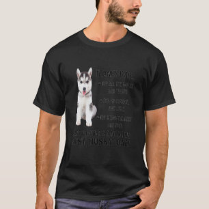 Camiseta El Mejor Papá Perro Husky Feliz Día del Padre