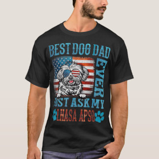 Camiseta El Mejor Papá Perro Preguntar A Mi Norteamericano