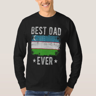 Camiseta El mejor papá que jamás Uzbekistán hizo bandera de