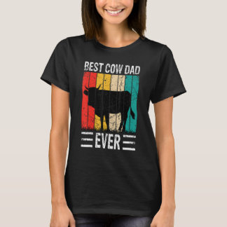 Camiseta El Mejor Papá Vaca De Todos Los Tiempos Granja De
