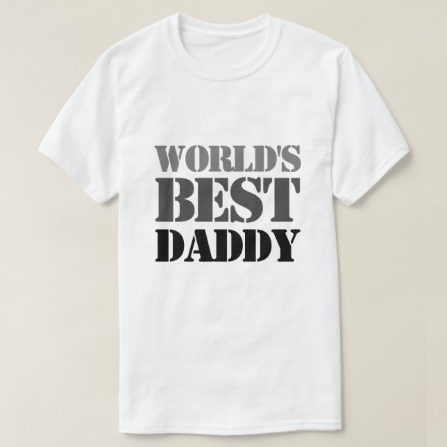 Camiseta El mejor papi del mundo del esténcil del gradiente (Diseño del anverso)