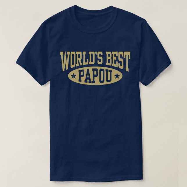 Camiseta El mejor papou del mundo (Diseño del anverso)