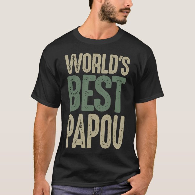 Camiseta El mejor papou del mundo (Anverso)