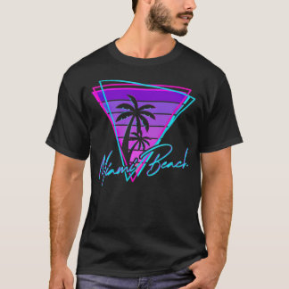 Camiseta El mejor paraíso playero del Retro Miami Beach Vin