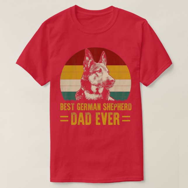 Camiseta El mejor pastor alemán de perro pastor papa divert (Diseño del anverso)