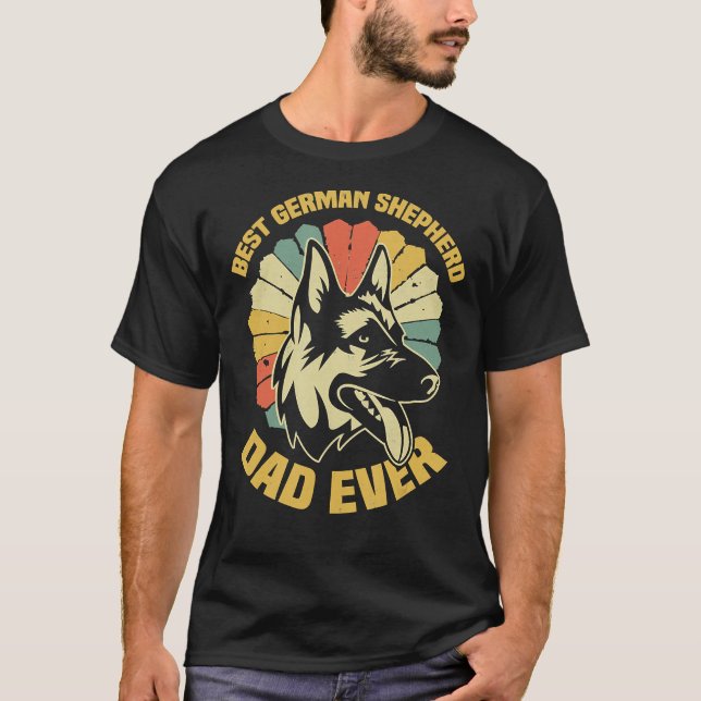 Camiseta El mejor pastor alemán que jamás papi dueño de per (Anverso)