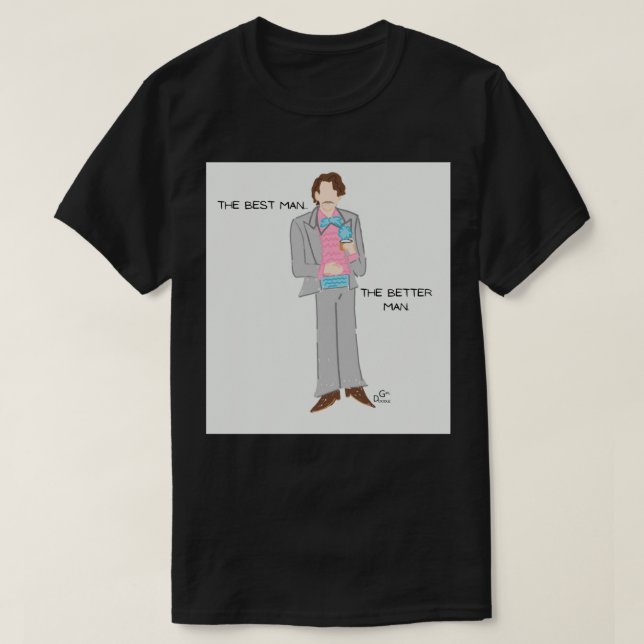 Camiseta El mejor Pegatina hombre de cantante Boda (Diseño del anverso)