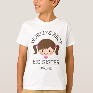 Camiseta El mejor pelo del marrón de la hermana grande de
