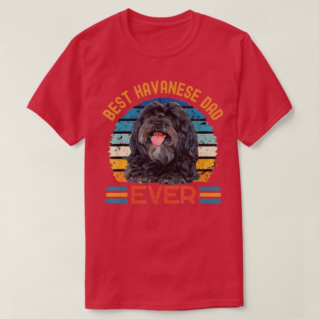 Camiseta El mejor perro de Havanese Dad Day (Diseño del anverso)