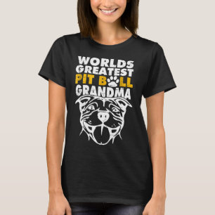 Camiseta El mejor perro de la abuela de Pit Bull ama a la a