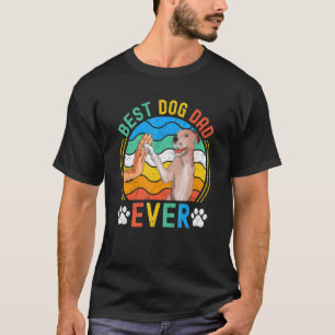 Camiseta El mejor perro de los hombres papá jamás papá feli