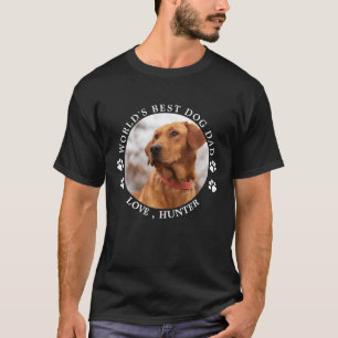 Camiseta El mejor perro del mundo papá pinta foto de Masco
