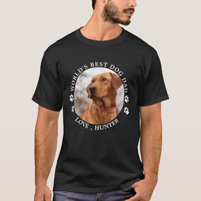 Camiseta El mejor perro del mundo papá pinta foto de Mascot (Anverso)