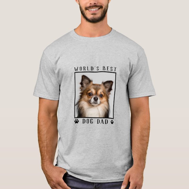 Camiseta El mejor perro del mundo papá pinta foto Mascota (Anverso)