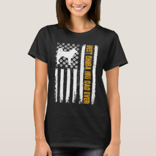 Camiseta El mejor perro inu de Shiba, papá, jamás bandera e