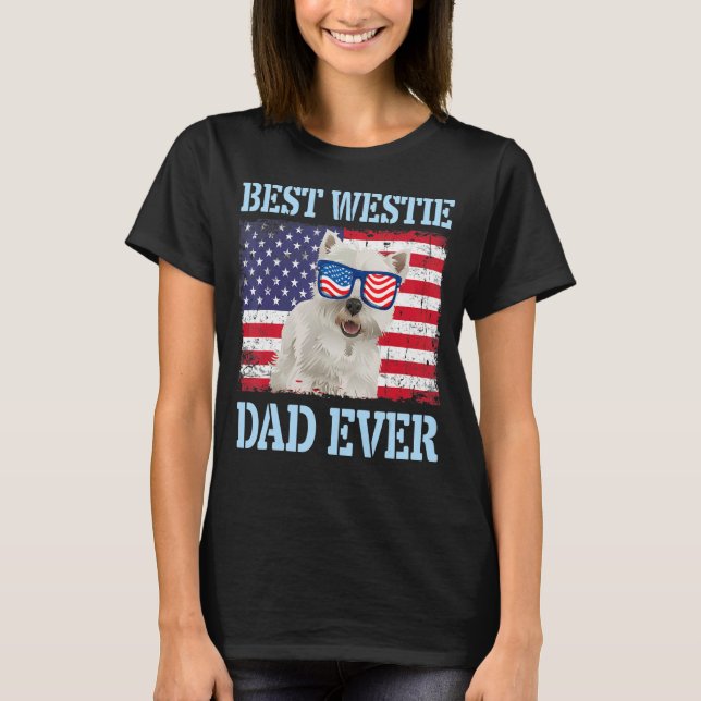 Camiseta El mejor perro occidental papá feliz del día del p (Anverso)