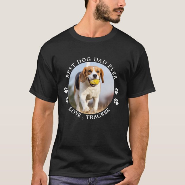 Camiseta El mejor perro papá jamás pintó fotos del Mascota  (Anverso)