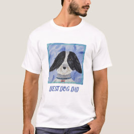 Camiseta El mejor perro papá negro y blanco suelto de furia