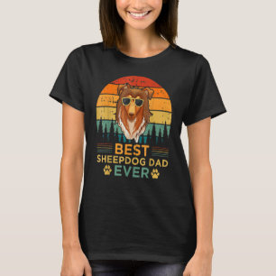 Camiseta El mejor perro pastor al estilo retro de los hombr