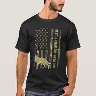 Camiseta El mejor perro pastor alemán del hombre Camuflaje