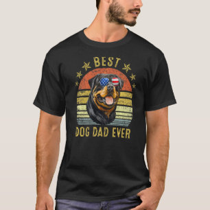 Camiseta El mejor perro vintage de Rottweiler Dad