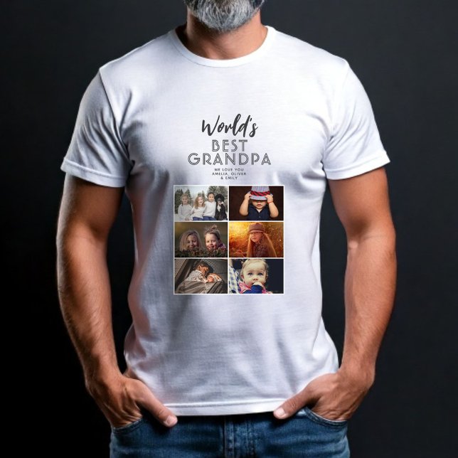 Camiseta El mejor Personalizado del mundo 6 Collage de foto (Subido por el creador)