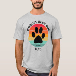 Camiseta El mejor Personalizado del mundo de papá perro con