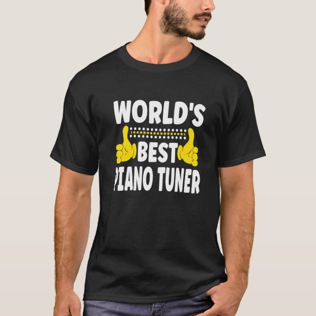 Camiseta El mejor piano del mundo para tintorear el trabajo (Anverso)