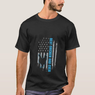 Camiseta El Mejor Pollo Femenino Papá Americano Bandera Avi